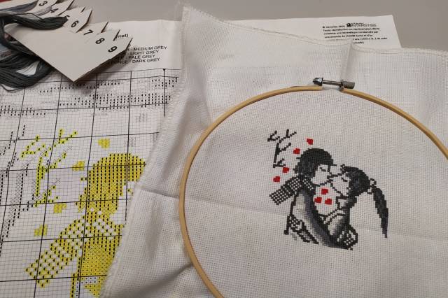 Broderie dans tambour